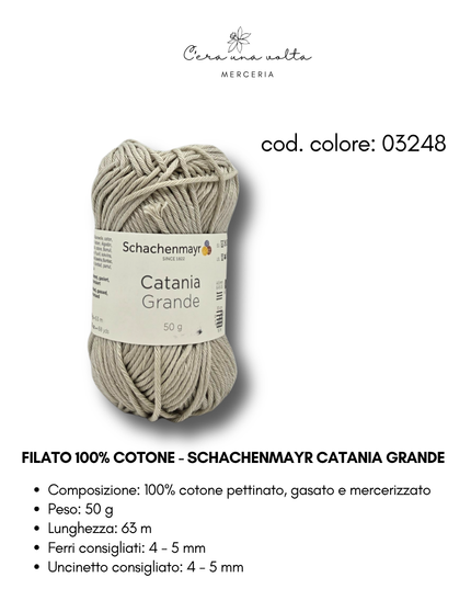 Filato 100% Cotone - Schachenmayr Catania Grande