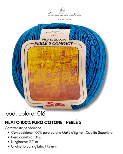 Filato 100% Puro Cotone - Perlè 5 e Perlè 8