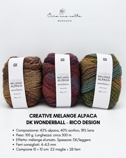Creative Melange Alpaca DK Wonderball – Rico Design