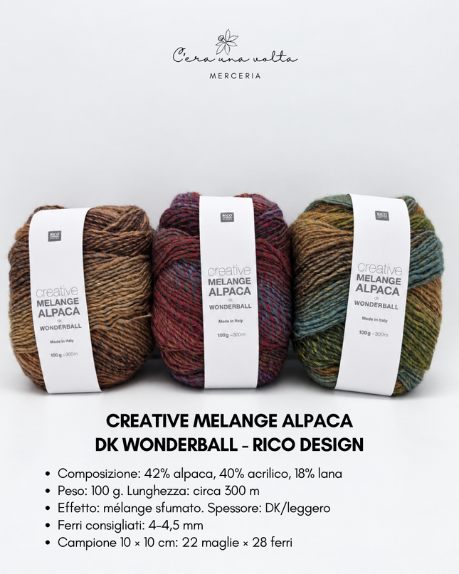 Creative Melange Alpaca DK Wonderball – Rico Design