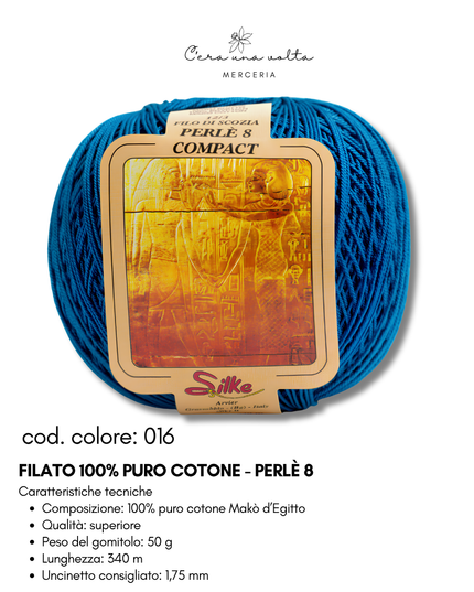 Filato 100% Puro Cotone - Perlè 5 e Perlè 8