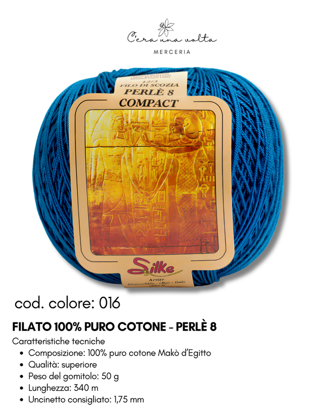 Filato 100% Puro Cotone - Perlè 5 e Perlè 8