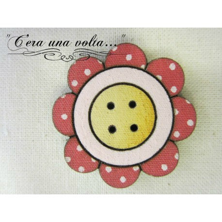 Bottoni in legno fiore