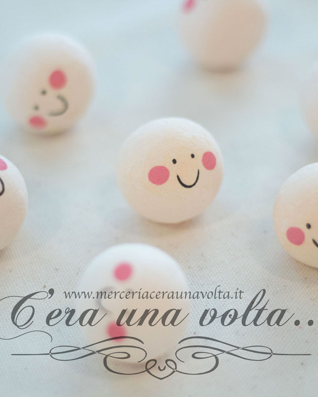 Teste angelo d'ovatta dipinte