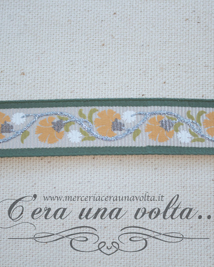 Nastro Gross Grain Stampato Muschio