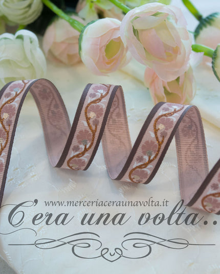 Nastro Gross Grain Stampato Polvere