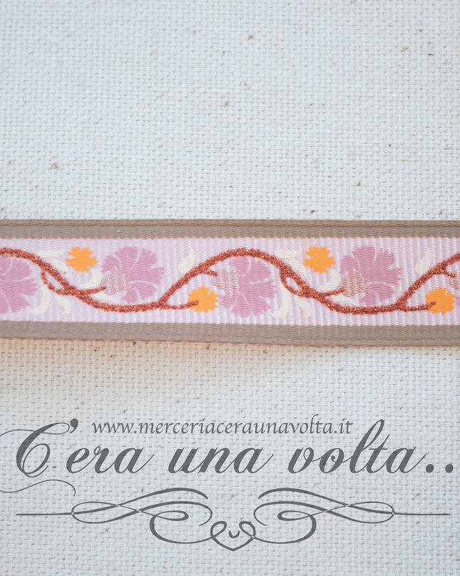 Nastro Gross Grain Stampato Terra