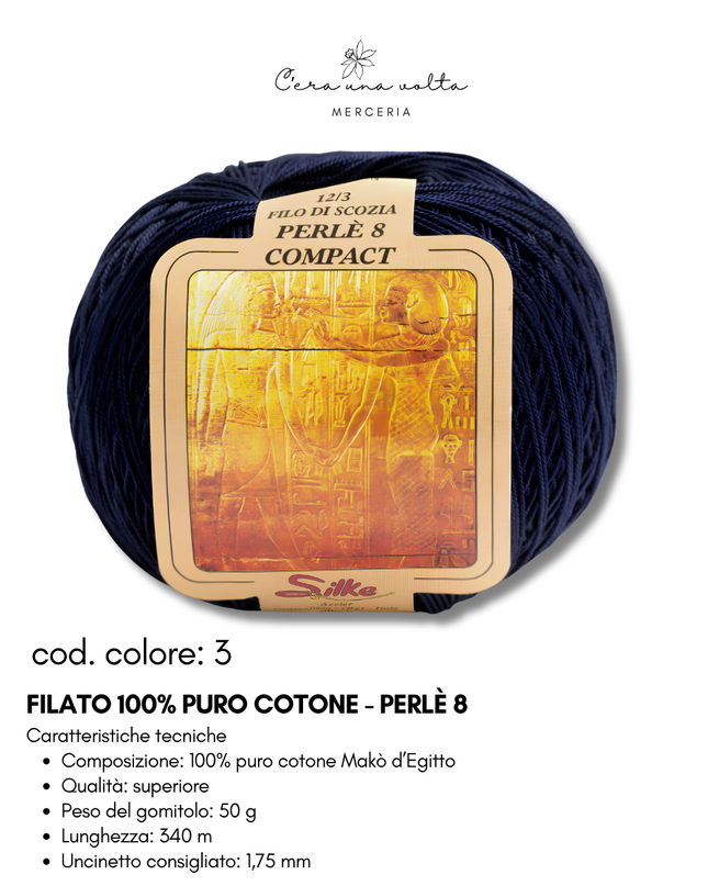 Filato 100% Puro Cotone - Perlè 5 e Perlè 8