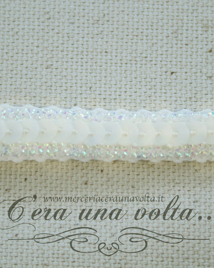 Bordura con Paillettes Avorio