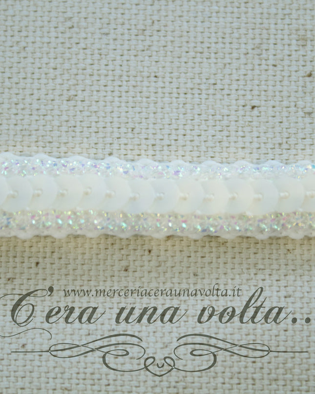 Bordura con Paillettes Avorio