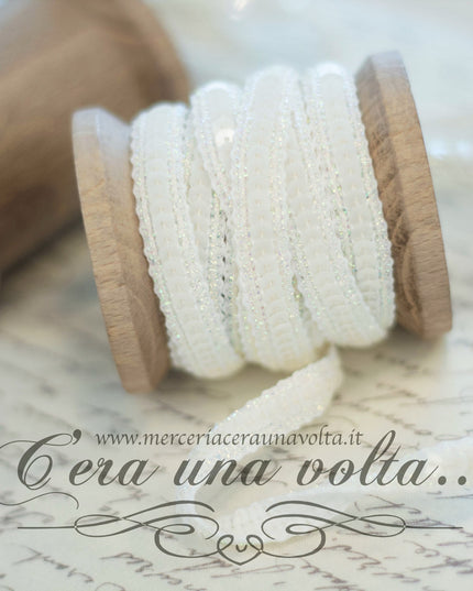 Bordura con Paillettes Avorio