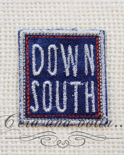 Applicazione termo adesiva quadrata Down South