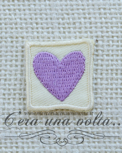 Toppa termoadesiva quadrata Cuore