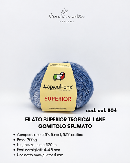 Filato Superior Tropical Lane – gomitolo sfumato da 200 g