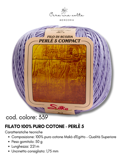Filato 100% Puro Cotone - Perlè 5 e Perlè 8