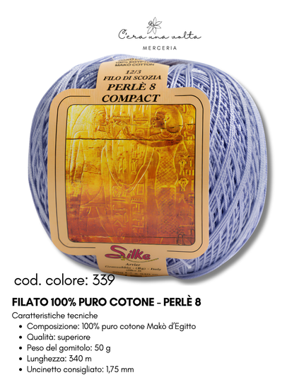 Filato 100% Puro Cotone - Perlè 5 e Perlè 8