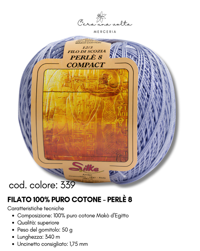 Filato 100% Puro Cotone - Perlè 5 e Perlè 8
