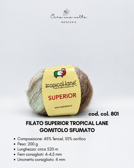 Filato Superior Tropical Lane – gomitolo sfumato da 200 g