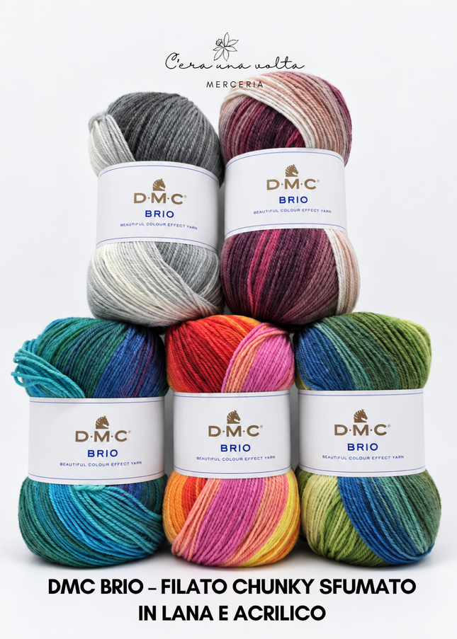 DMC Brio – Filato sfumato in lana e acrilico da 100 g