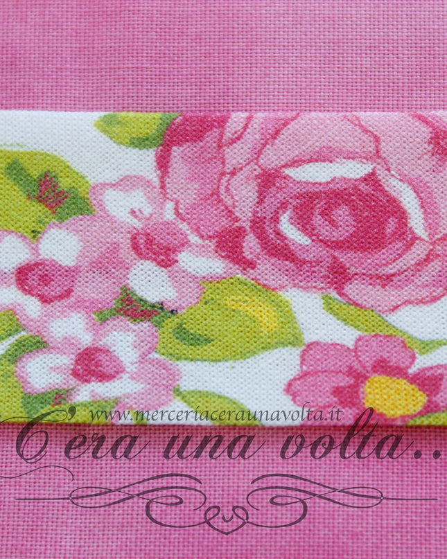Sbieco di cotone Rose e Fiori