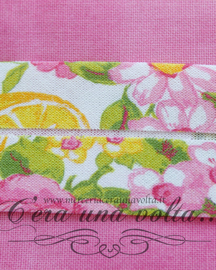Sbieco di cotone Rose e Fiori