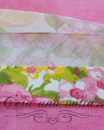Sbieco di cotone Rose e Fiori