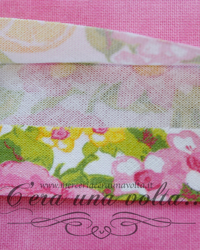 Sbieco di cotone Rose e Fiori