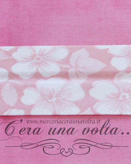 Sbieco di cotone a fiori Rosa