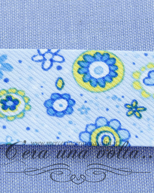 Sbieco in Cotone Piquet Azzurro