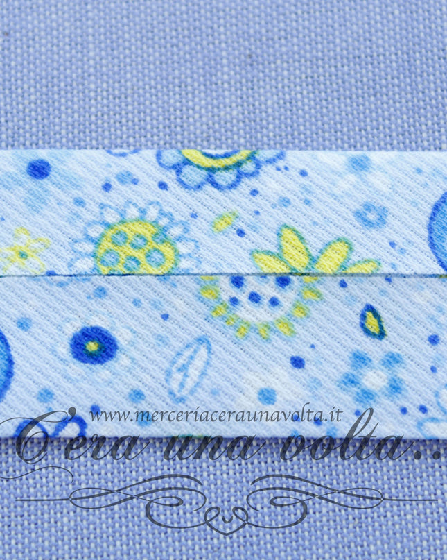 Sbieco in Cotone Piquet Azzurro
