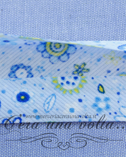 Sbieco in Cotone Piquet Azzurro