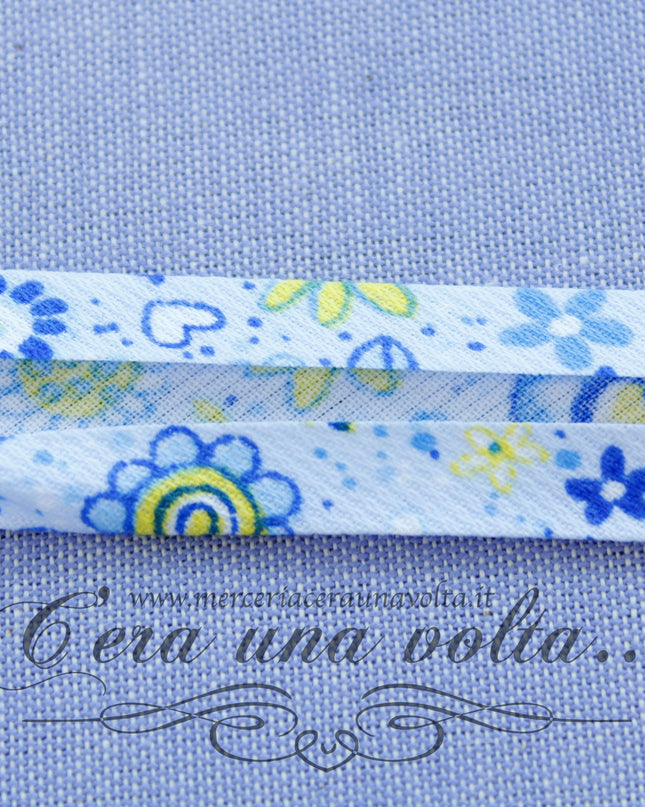 Sbieco in Cotone Piquet Azzurro