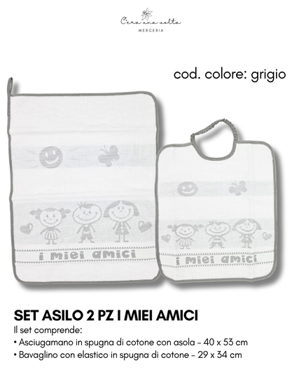 Set asilo 2 pz I miei amici