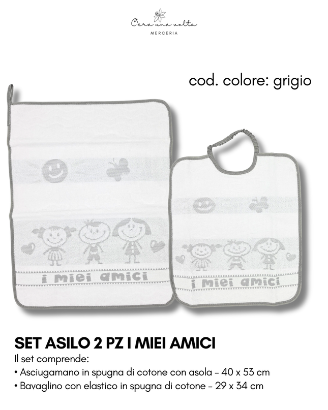 Set asilo 2 pz I miei amici