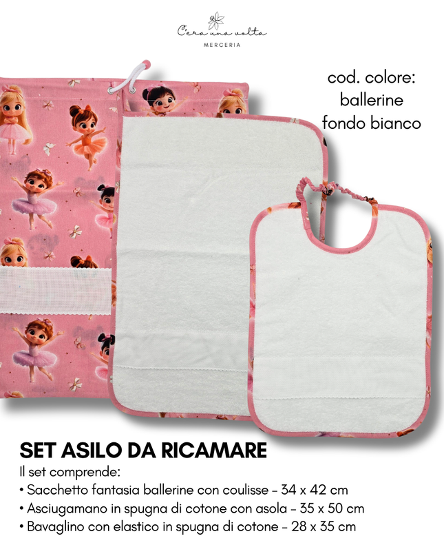 Set asilo fantasia da ricamo