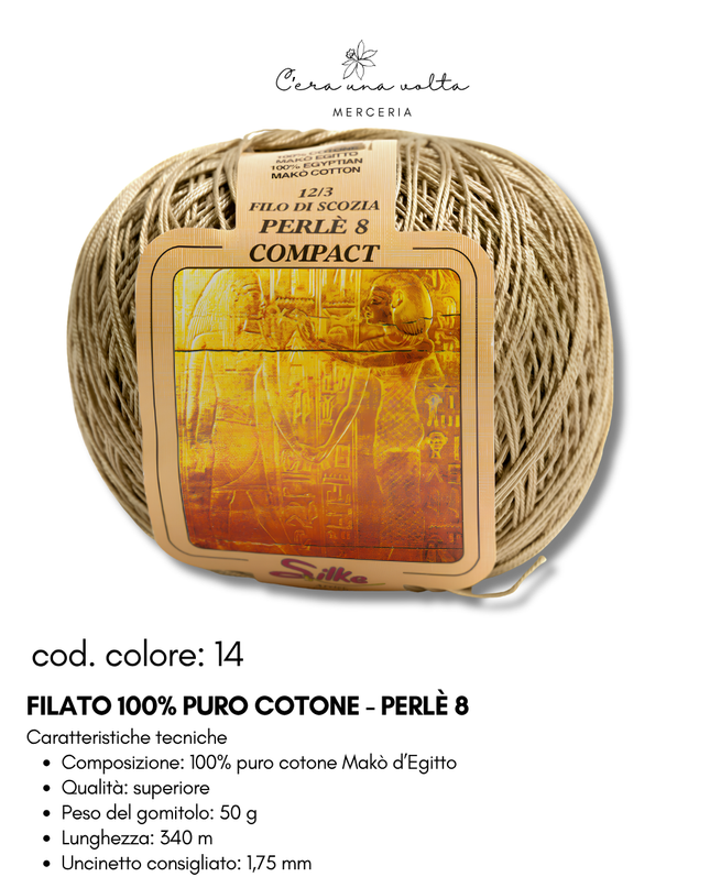Filato 100% Puro Cotone - Perlè 5 e Perlè 8