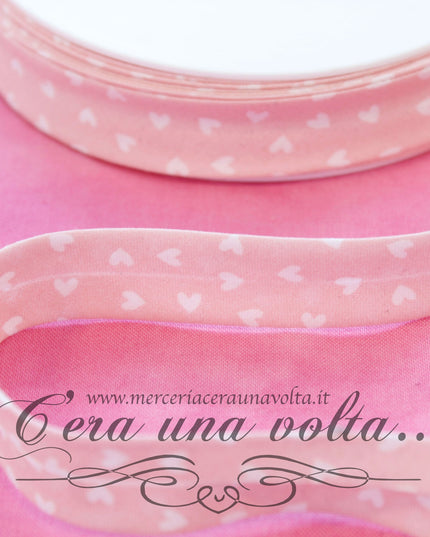 Sbieco di cotone cuori Rosa