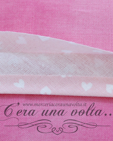 Sbieco di cotone cuori Rosa