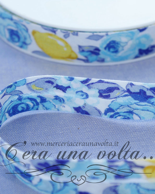 Sbieco di cotone fiori e rose