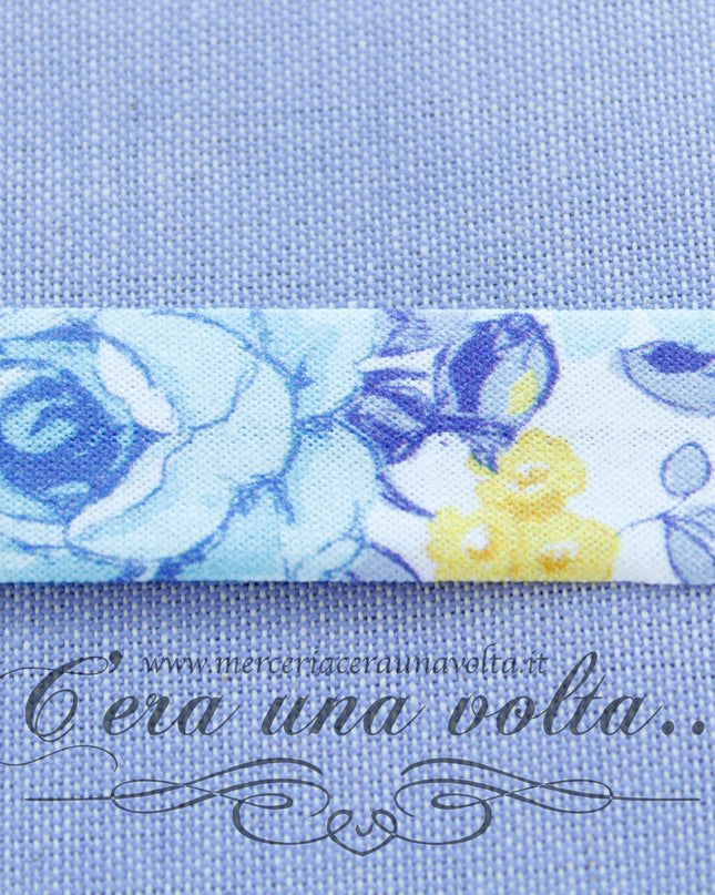 Sbieco di cotone fiori e rose