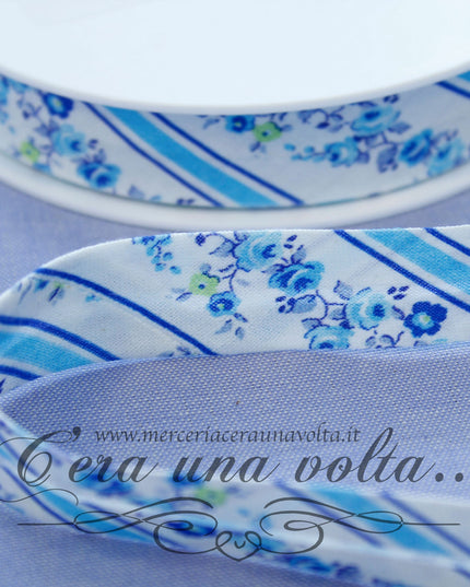 Sbieco di cotone Lignes bleues