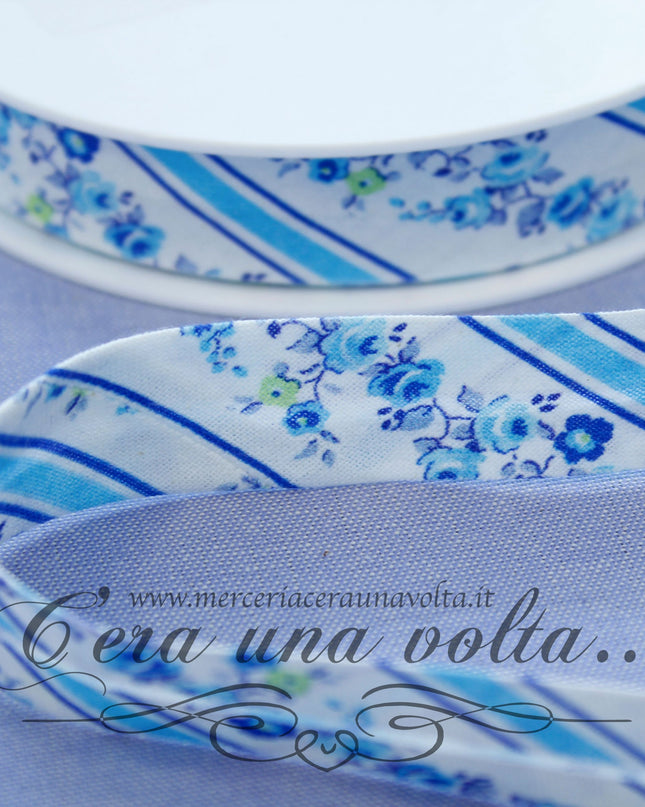Sbieco di cotone Lignes bleues