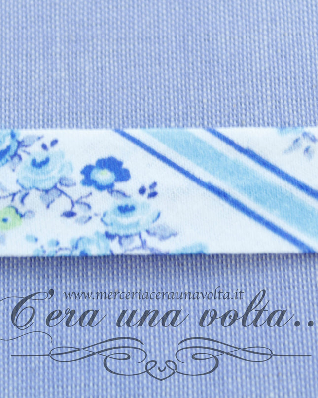 Sbieco di cotone Lignes bleues