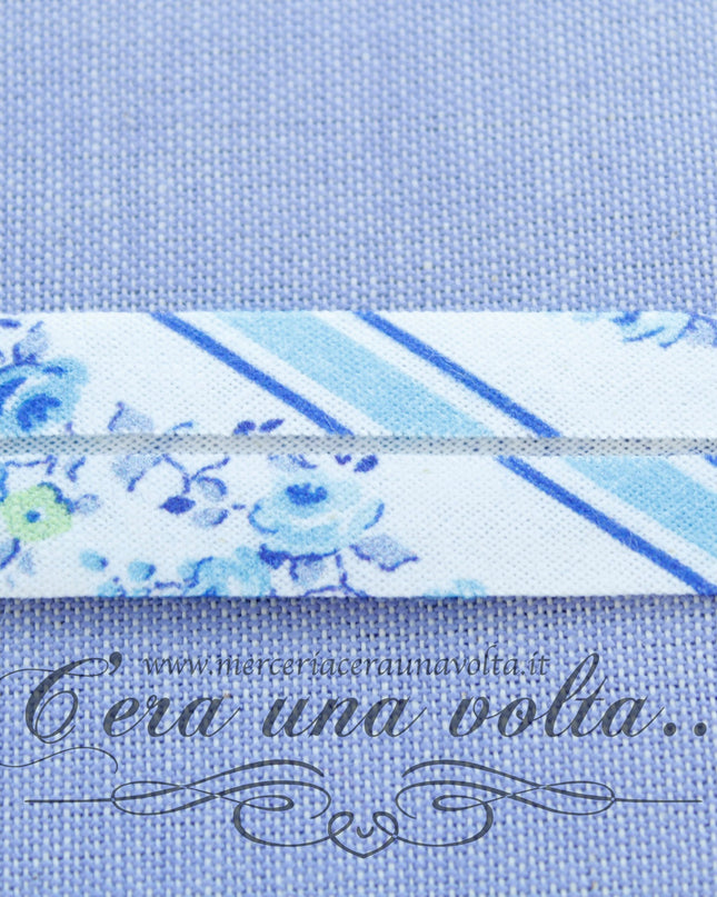 Sbieco di cotone Lignes bleues