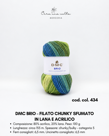 DMC Brio – Filato sfumato in lana e acrilico da 100 g