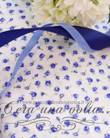 Tessuto shabby Rose Blu