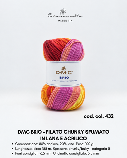 DMC Brio – Filato sfumato in lana e acrilico da 100 g