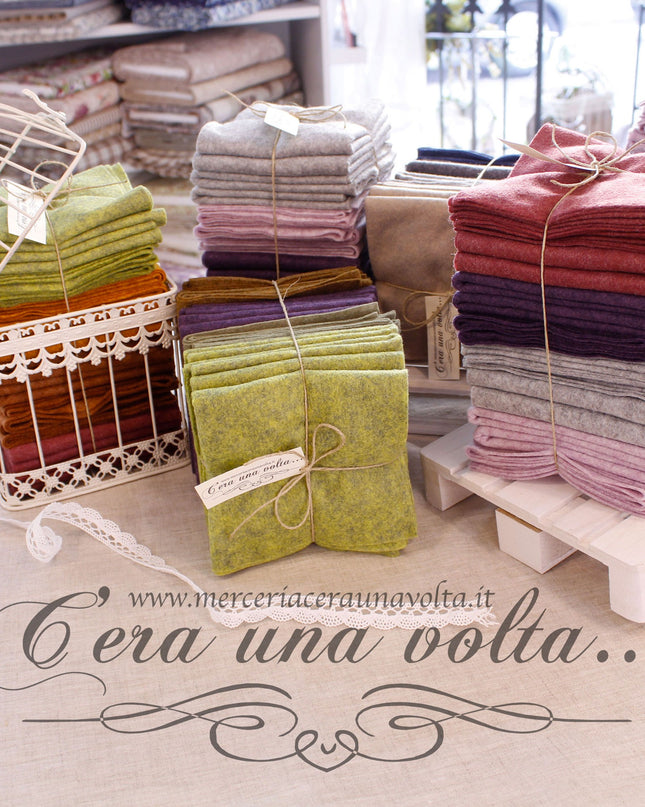 Set 16  fogli pannolenci mélange