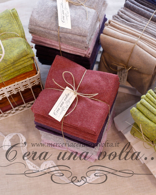 Set 16  fogli pannolenci mélange