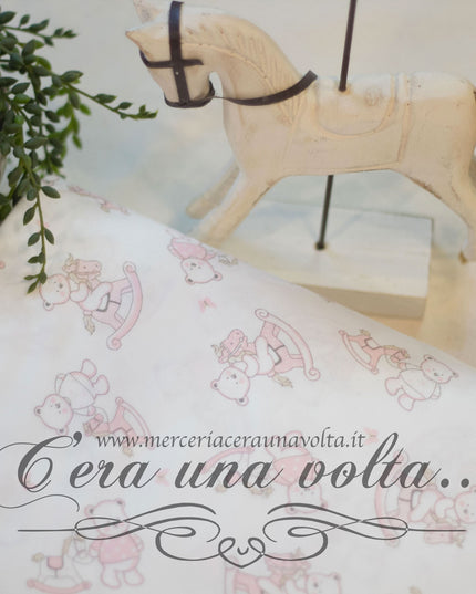 Tessuto in cotone orsetto